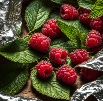 RED RASP BERRY LEAVES