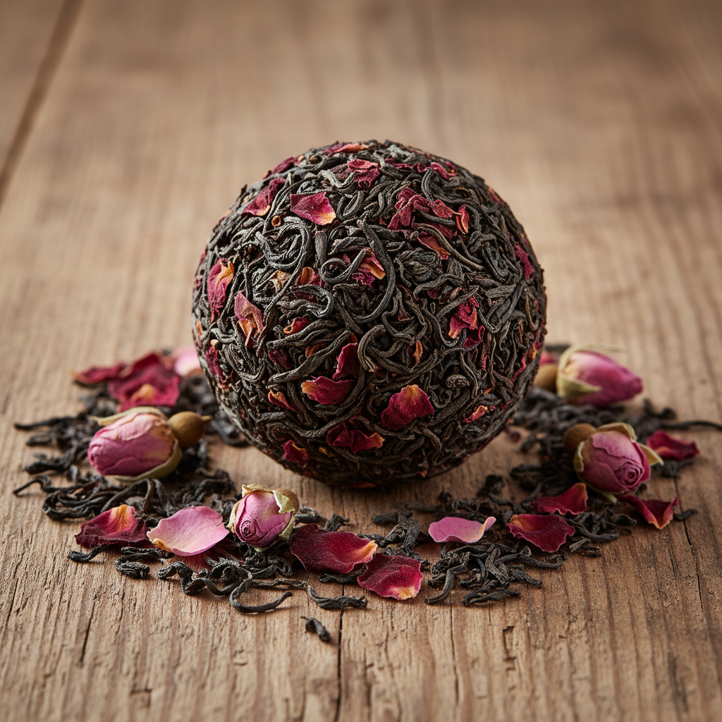 ROSE + BLACK TEA BALL