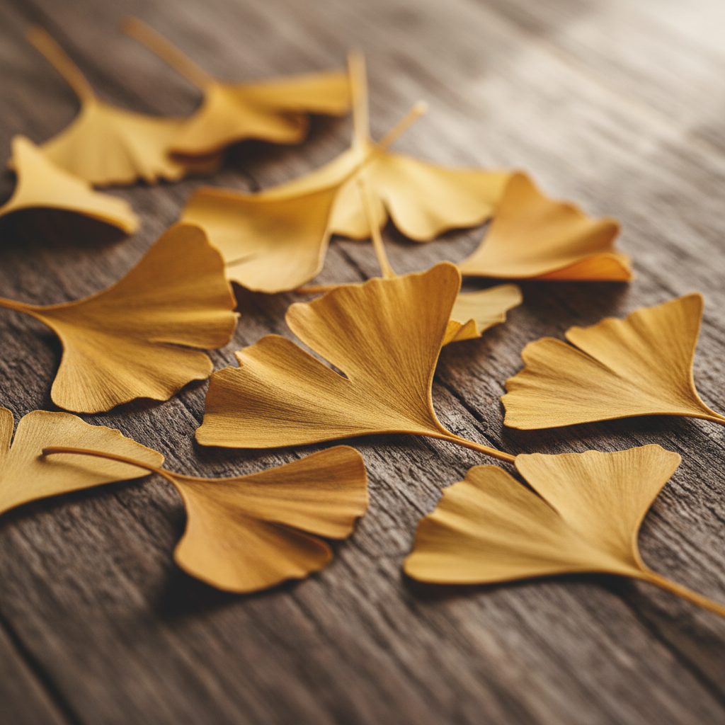 DRIED GINKGO BILOBA LEAVES